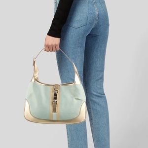 Gucci Jackie Hobo Blue/Gold